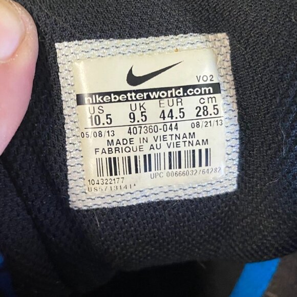 Nike Mens Zoom Morgan 2 Sneakers 10.5 Blue High Top Basketball Shoes 407360-044 - Picture 4 of 10